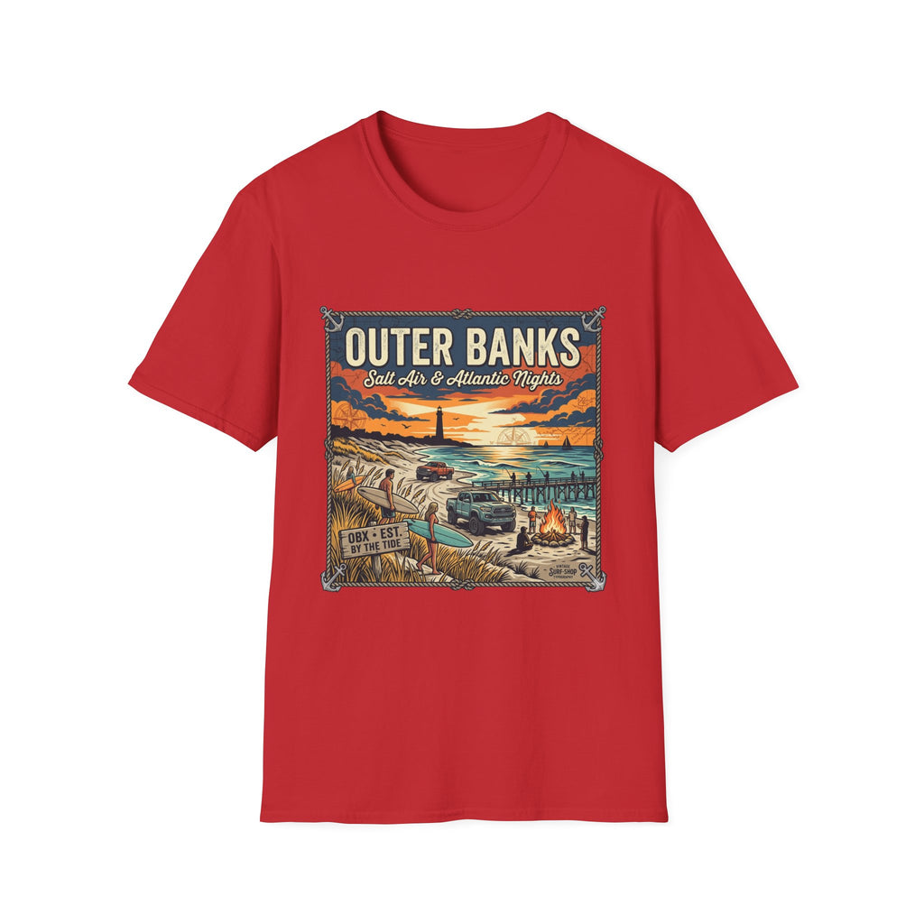 Outer Banks T-Shirt — 'Outer Banks: Salt Air & Atlantic Nights' Vintage Coastal Tee